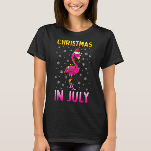 Camiseta Navidad En Julio Flamenco Rosa Divertida Navidad H