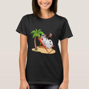 Camiseta Navidad En Julio Funny Snowman Playa Verano Hawai