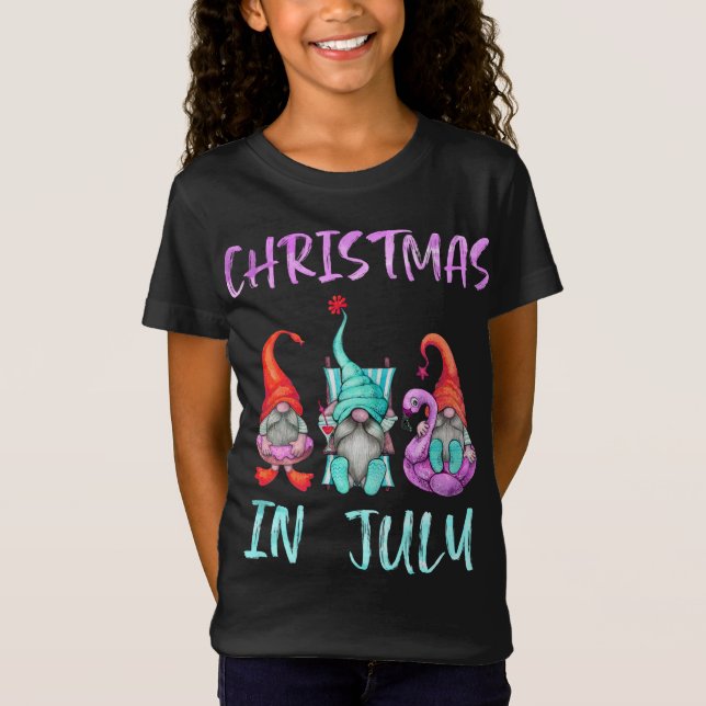 Camiseta Navidad en julio Gnomos divertidos Navidad en juli (Anverso)