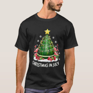 Camiseta Navidad En Julio Sandía Árbol Flamingo Divertido X