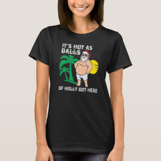 Camiseta Navidad En Julio Santa Caliente Verano Navidad Lin