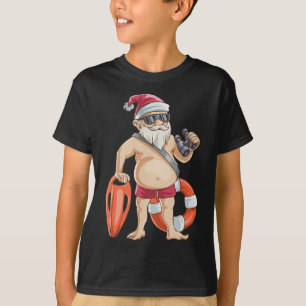 Camiseta Navidad En Julio Santa Divertido Flotador