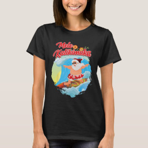 Camiseta Navidad En Julio Santa Hawaiano Surf Mele Kali
