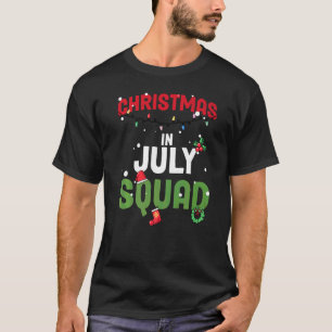 Camiseta Navidad En Julio Squad Cumpleaños Xmas Fiesta Hawa