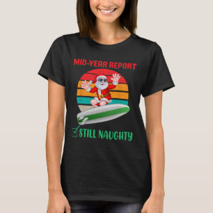 Camiseta Navidad En Julio Surfing Santa Informe De Mitad De
