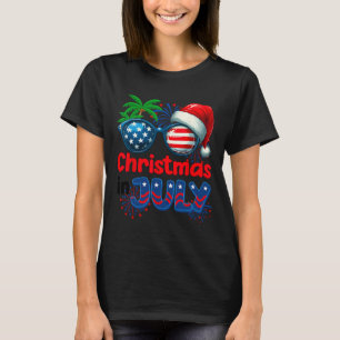 Camiseta Navidad En Julio Verano Playa Hawaii Santa Usa Fl