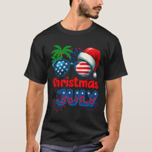 Camiseta Navidad En Julio Verano Playa Hawaii Santa Usa Fl