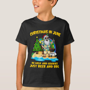 Camiseta Navidad En Junio Sin Leche Y Galletas Solo Cerveza