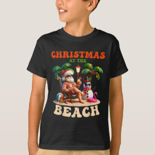 Camiseta Navidad En La Playa Xmas En Julio Muñeco De Nieve