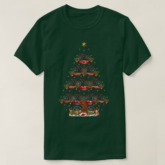 Camiseta Navidad en Santa Bicicleta (Diseño del anverso)