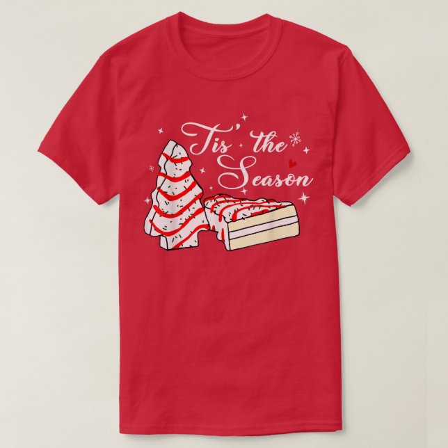 Camiseta Navidad Esta temporada pasteles de árbol de Navida (Diseño del anverso)