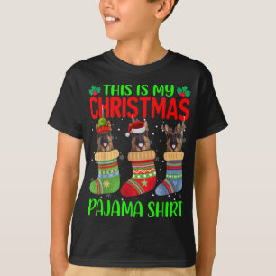 Camiseta Navidad Este Es Mi Navidad Pajama German Shepherd