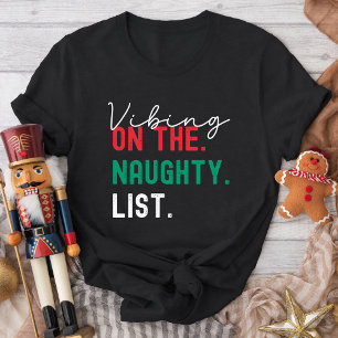 Camiseta Navidad Familia Pareo Divertida Lista Traviesa Gen