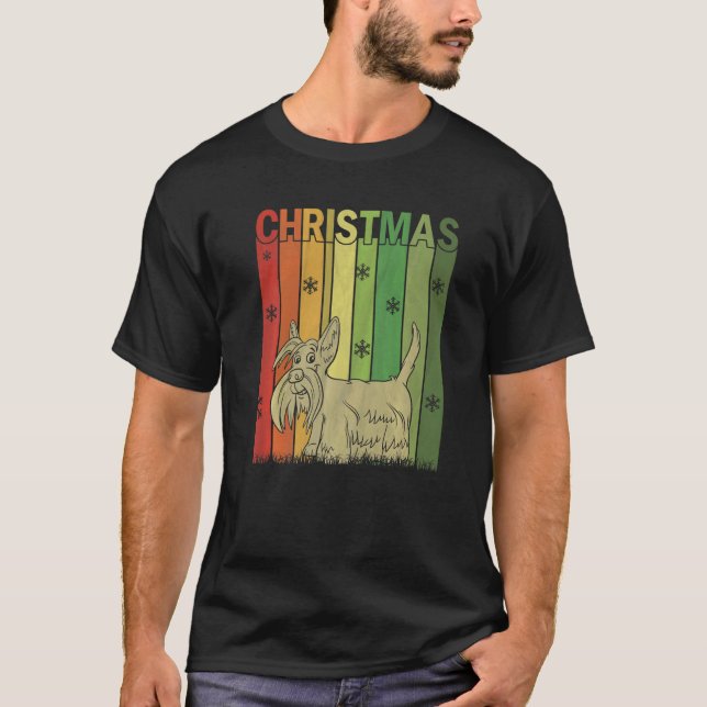 Camiseta Navidad Familiar Pj Coincidiendo con Perro Terrier (Anverso)