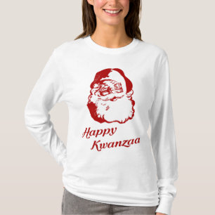 Camiseta Navidad feliz Papá Noel de Kwanzaa