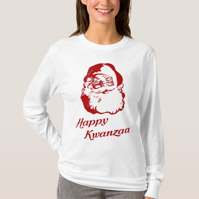 Camiseta Navidad feliz Papá Noel de Kwanzaa (Anverso)