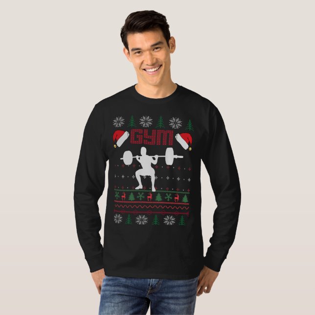 Camiseta Navidad feo del gimnasio (Anverso completo)