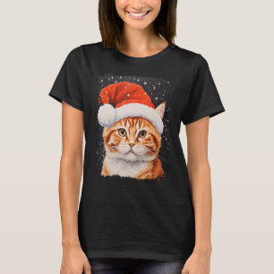Camiseta Navidad Gato Naranja Jengibre Pop Art
