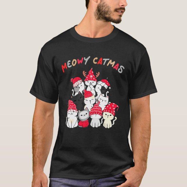 Camiseta Navidad Gatuna Meowy (Anverso)