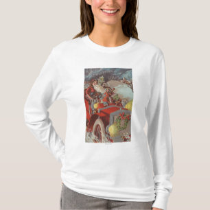 Camiseta Navidad GreetingSanta en coche