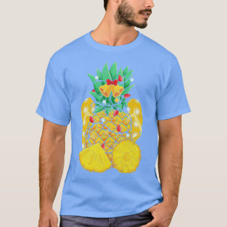 Camiseta Navidad hawaiana Tropical Piña Flip Flops Cristo