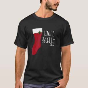 Camiseta Navidad Humor Basto Hombres Bien Colgados