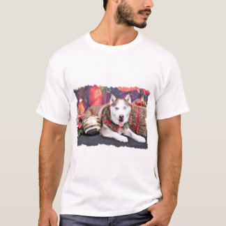Camiseta Navidad - husky siberiano - compinche
