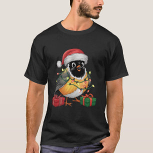 Camiseta Navidad Iluminación Santa Hat American Robin Crist