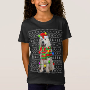 Camiseta Navidad iluminando feos Santa Grande Pirineos Cris