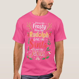Camiseta Navidad Jesús Baile Cristiano Como Brillo Escarcha