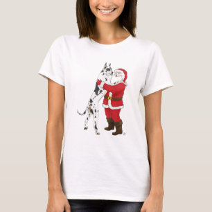 Camiseta Navidad Jowly de great dane que saluda