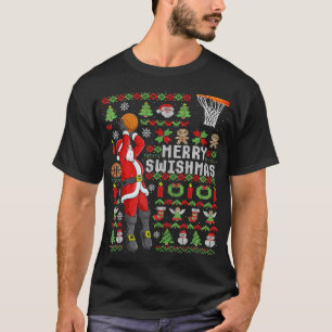 Camiseta Navidad jugador de baloncesto de Santa Básquetbol 