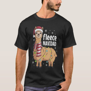 Camiseta Navidad lindo divertido de la llama de Feliz
