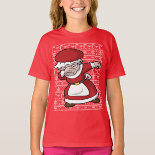 Camiseta Navidad lindo que frota a señora Claus