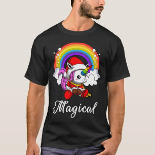 Camiseta Navidad Mágica de Santa Unicornio