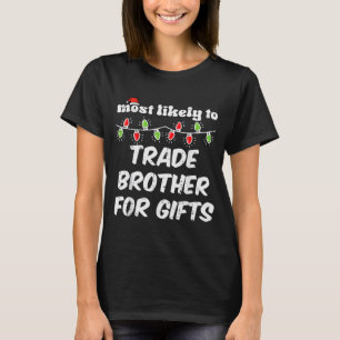 Camiseta Navidad Más Probable Comercio Hermano Navidad Empa