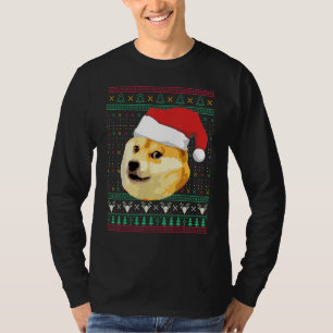 Camiseta Navidad Meme Shiba Inu Santa Funny Ugly Swe
