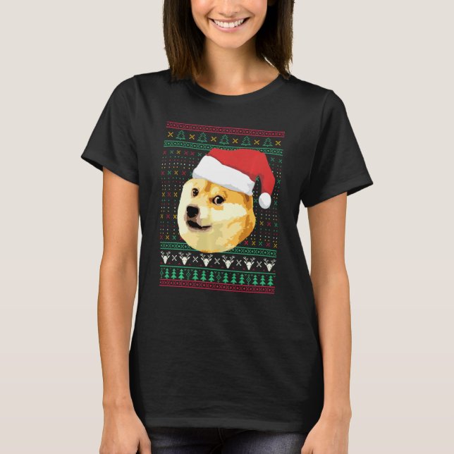 Camiseta Navidad Meme Shiba Inu Santa Funny Ugly Swe (Anverso)