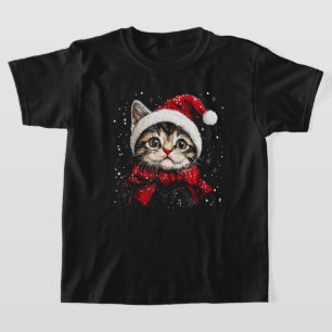 Camiseta Navidad Meowy Amante de los Gatos Divertidas Fiest