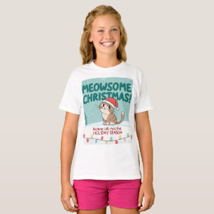 Camiseta Navidad Meowy cortada Gato – Holida de coincidenci