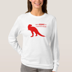 Camiseta Navidad merRAWRry de T-Rex