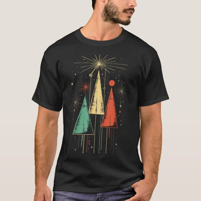 Camiseta Navidad Moderna de Mitad de Siglo  (Anverso)