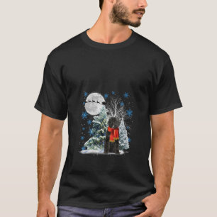Camiseta Navidad navideña luz Santa Portuguesa del perro de