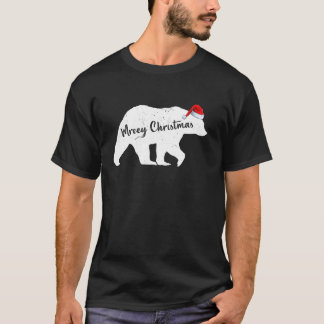 Camiseta Navidad navideña Santa Hat Polar Bear Feliz Navida