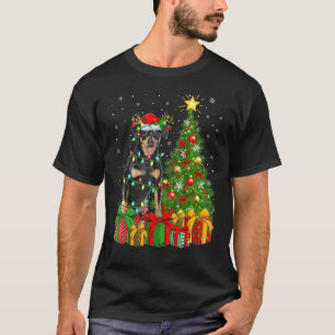 Camiseta Navidad navideña Santa Ministra Perro Pinscher Chr