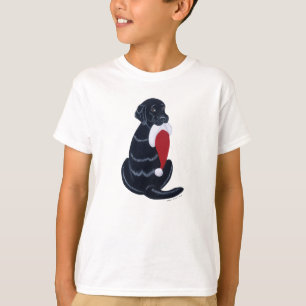 Camiseta Navidad negro del copo de nieve del gorra de