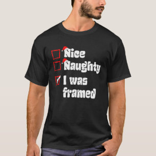 Camiseta Navidad Niza traviesa me enmarcaron como Cristo tr