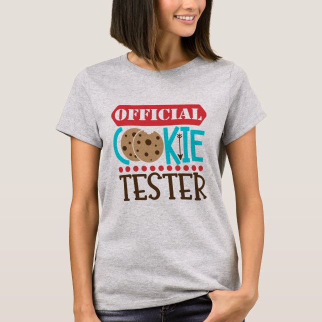 Camiseta Navidad oficial del probador de la galleta (Anverso)