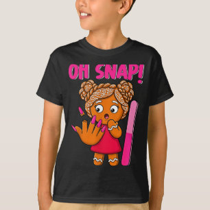 Camiseta Navidad Oh Snap Uña Rota Divertido Pan de Jengibre