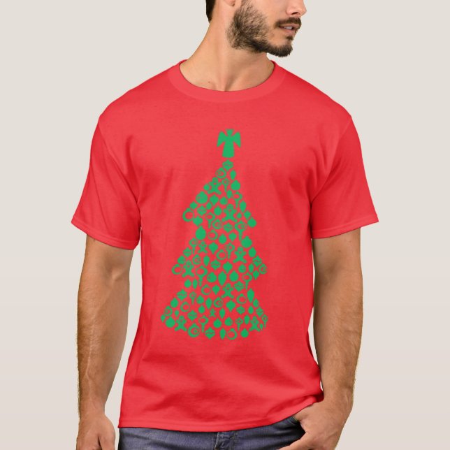 Camiseta Navidad ornamental (Anverso)
